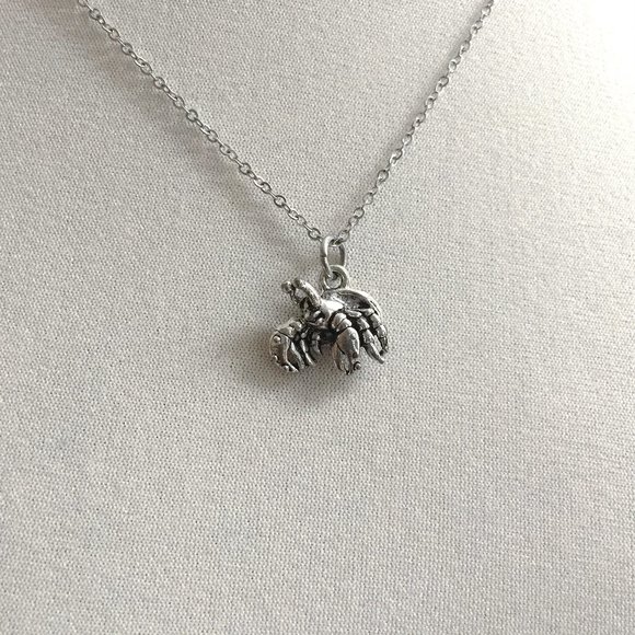 Miniature Tiny Hermit Crab Marine Life Ocean Life Shell Fish Animal Necklace - Picture 2 of 6